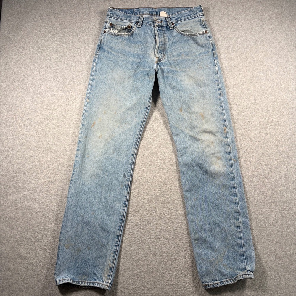 Levi's 501 Jeans Men 31x32 (Fits 30x31) Light Wash Vintage Straight Leg Denim